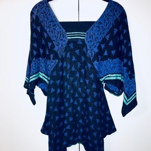 Free people blue/green top